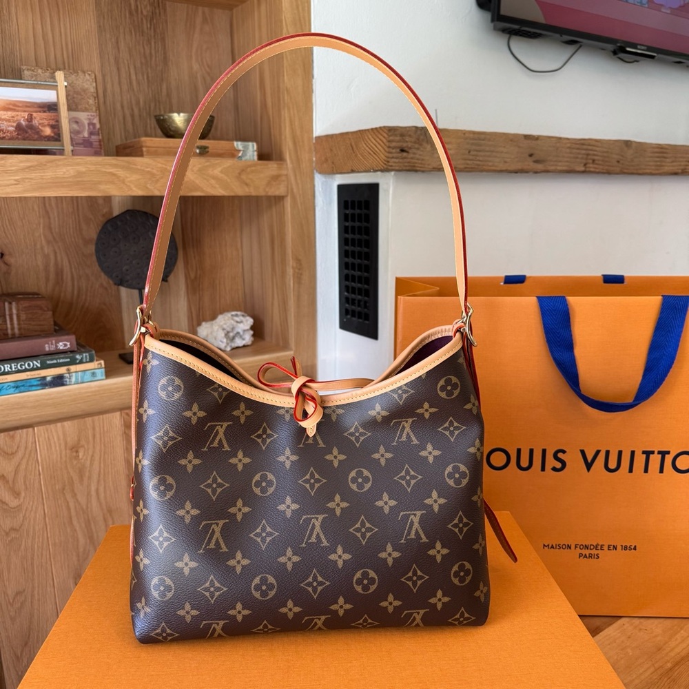 NWT AUTHENTIC LOUIS VUITTON CARRYALL PM SHOULDER BAG - Picture 2 of 11